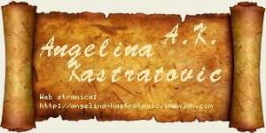 Angelina Kastratović vizit kartica